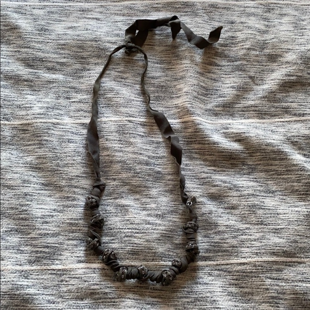 Chic Grosgrain Rhinestone necklace